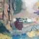 Table oil on canvas by René Fontayne Sud de France 1940
