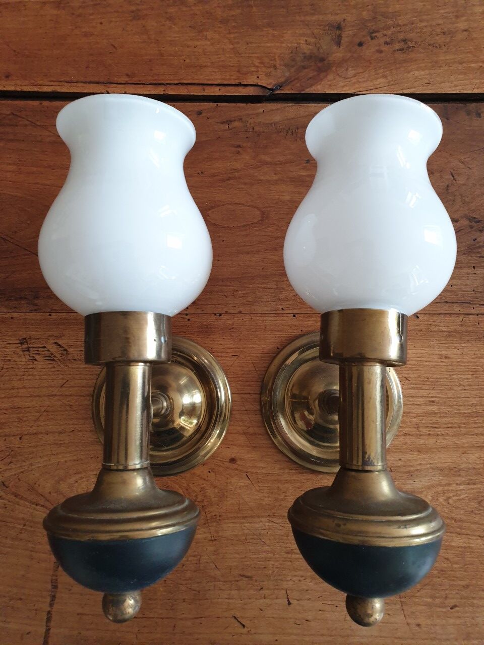 Pair of antique wall lamps