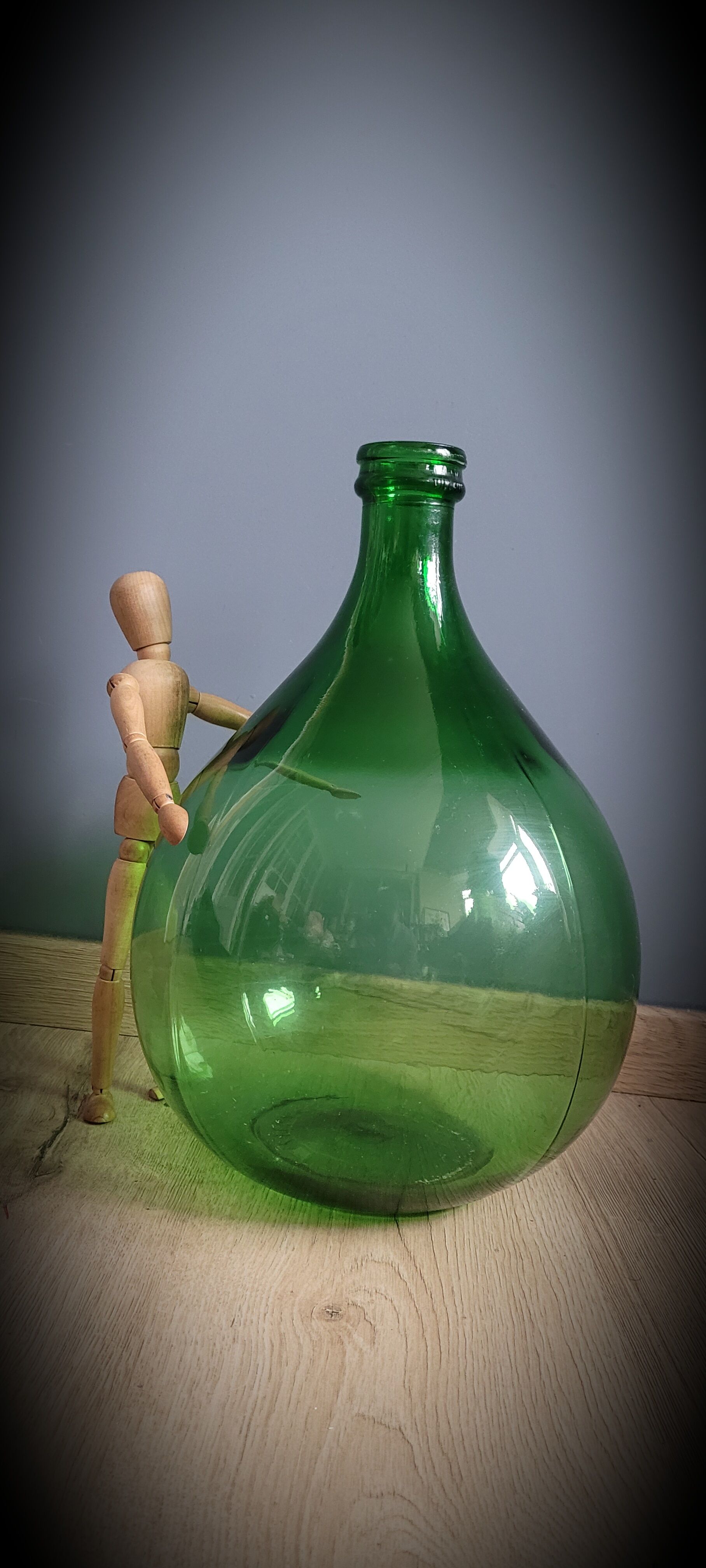 Demijohn 10L round green