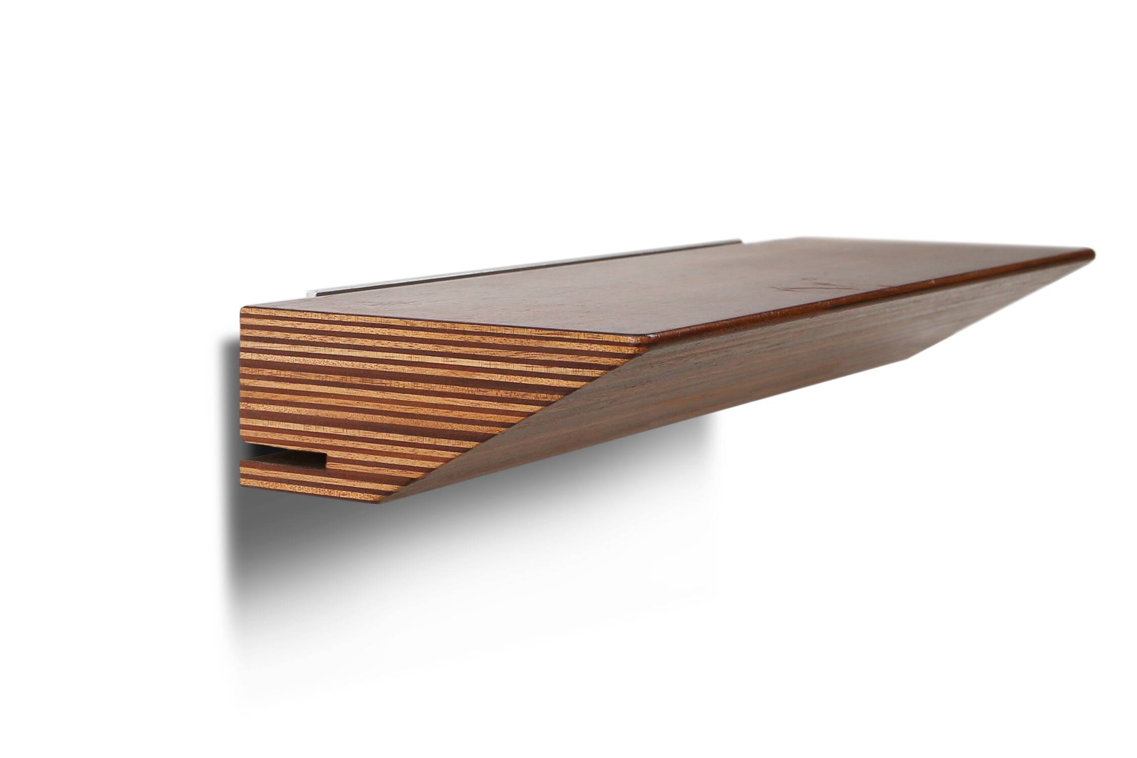 Mid-century teak mirror with shelve by De Coene, Belgium ca. 1960