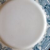 2 flat old plates (ø 25 cm) earthenware terre de fer creil montereau massena