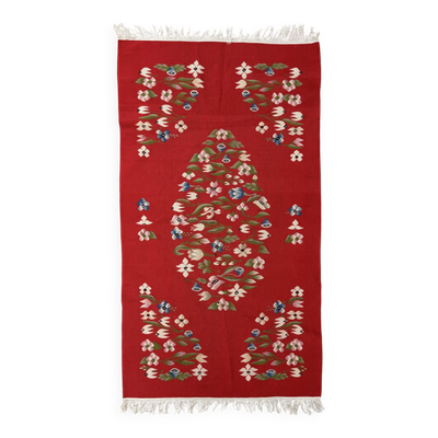 Tapis Kilim roumain années 50
