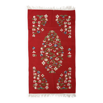 Tapis Kilim roumain années 50