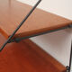1960s triangle wall unit in teak and metal