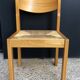 6 wooden and straw chairs from the 70s