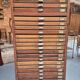 Wooden printing cabinet 36 drawers with typographic letters