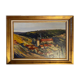 HST painting "Countryside landscape with village" signed G. Etave
