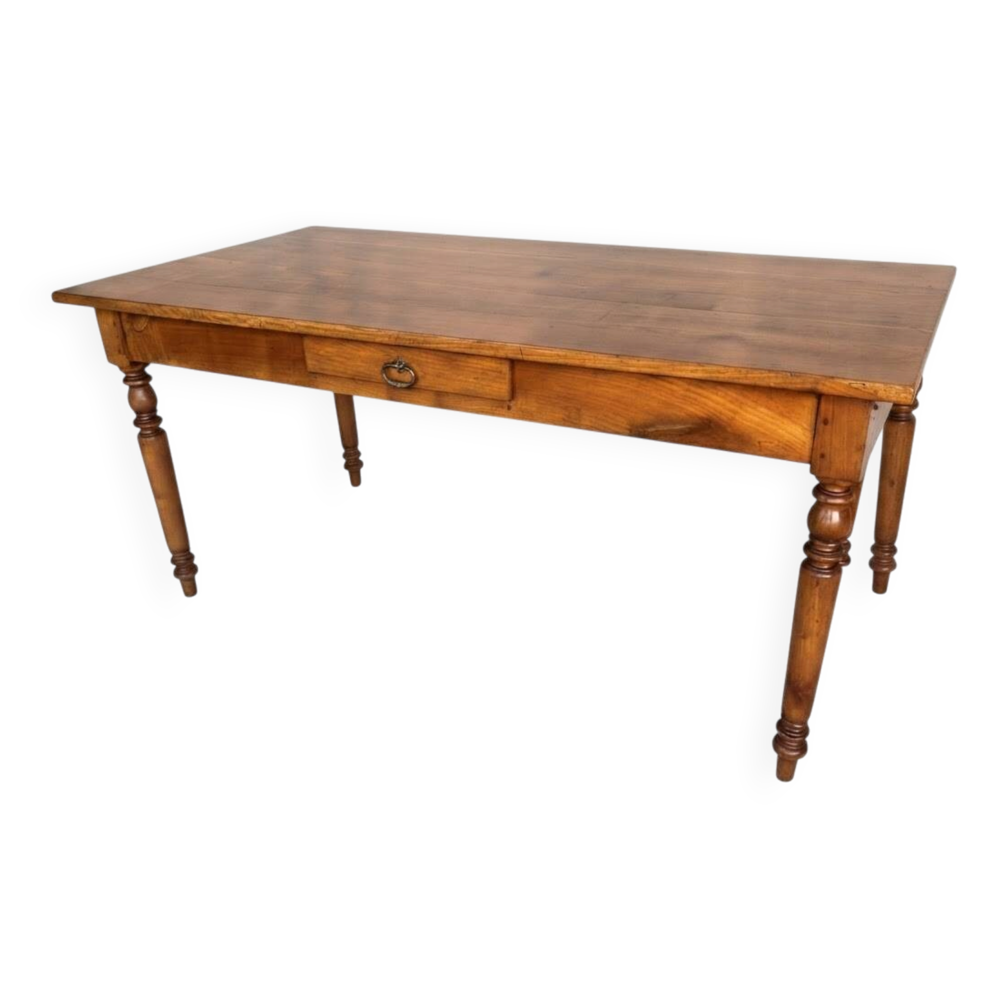 Grande table de ferme alsacienne 160 cm merisier