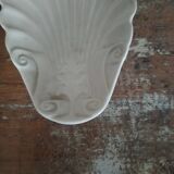 Pair of white earthenware shells 19th