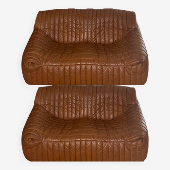 2 Cinna Sandra 2-seater sofa in cognac leather by Annie Hieronimus