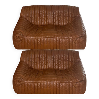 2 Cinna Sandra 2-seater sofa in cognac leather by Annie Hieronimus