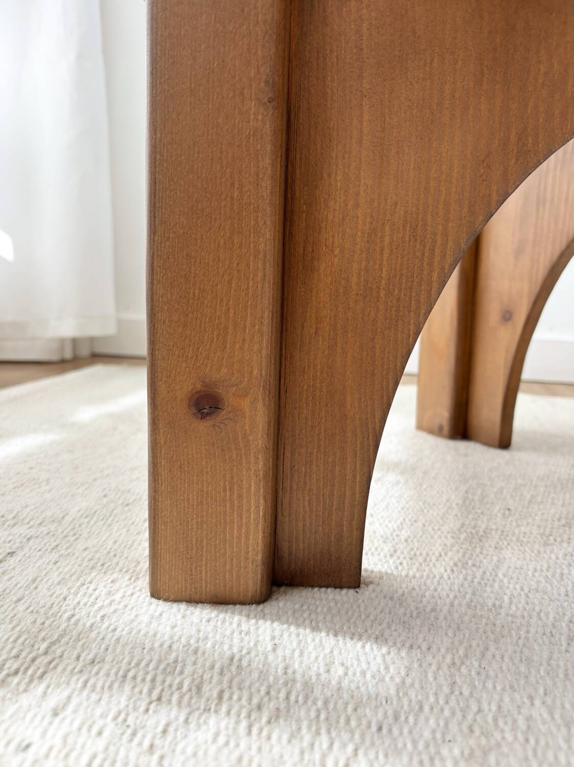 Renovated solid wood designer coffee table