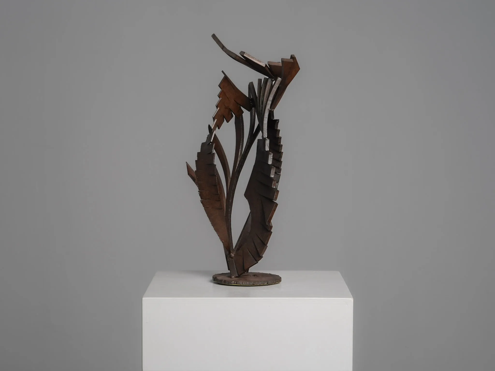Abstract constructivist iron sculpture, signed CH, Netherlands, 1960s – II