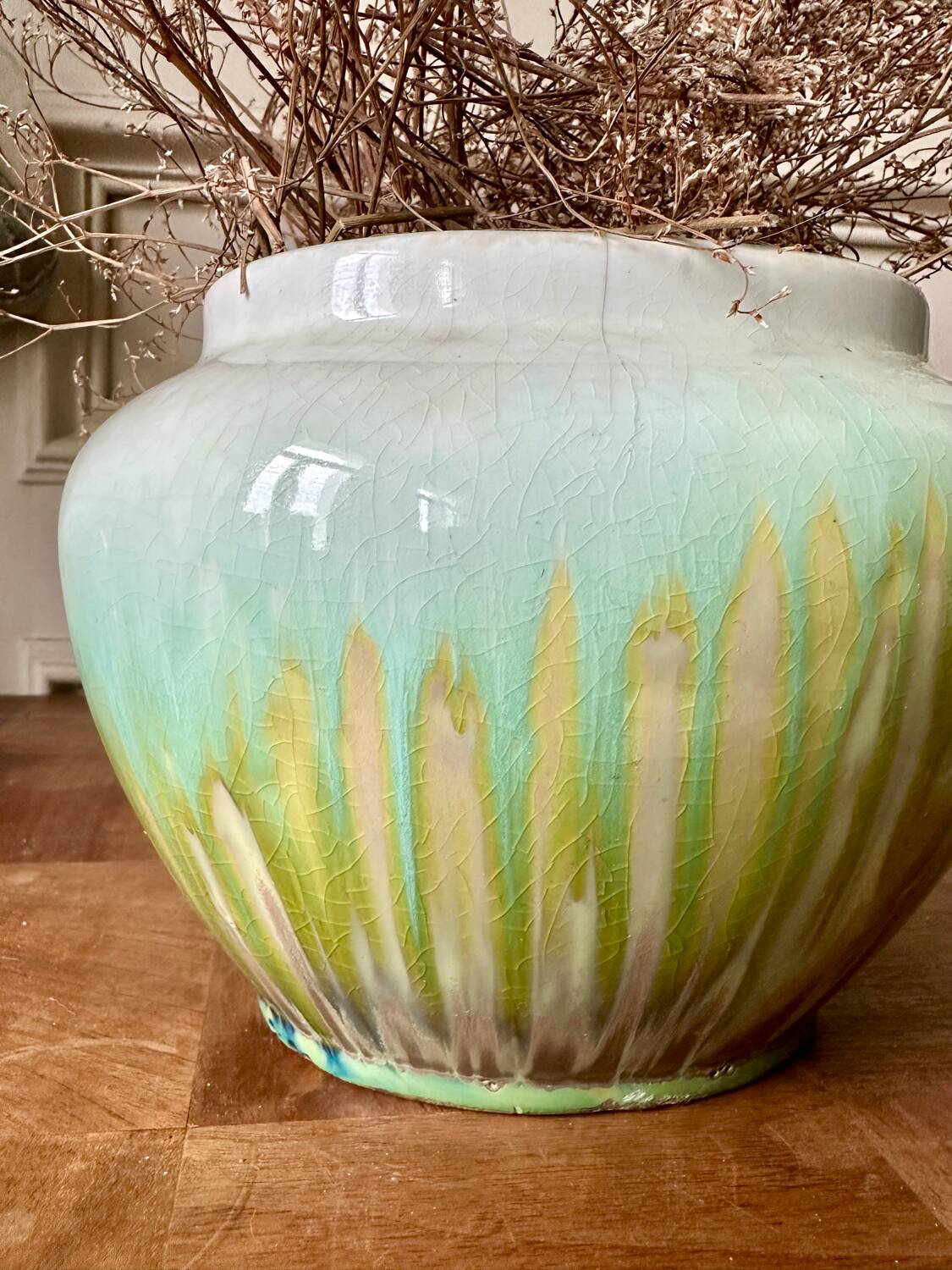 Glazed stoneware vase from the 70s