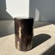 Side table in black petrified wood h:28,5cm d:17cm