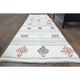 Vintage Turkish Hand-Knotted Wool Cotton White Runner Rug 70x242