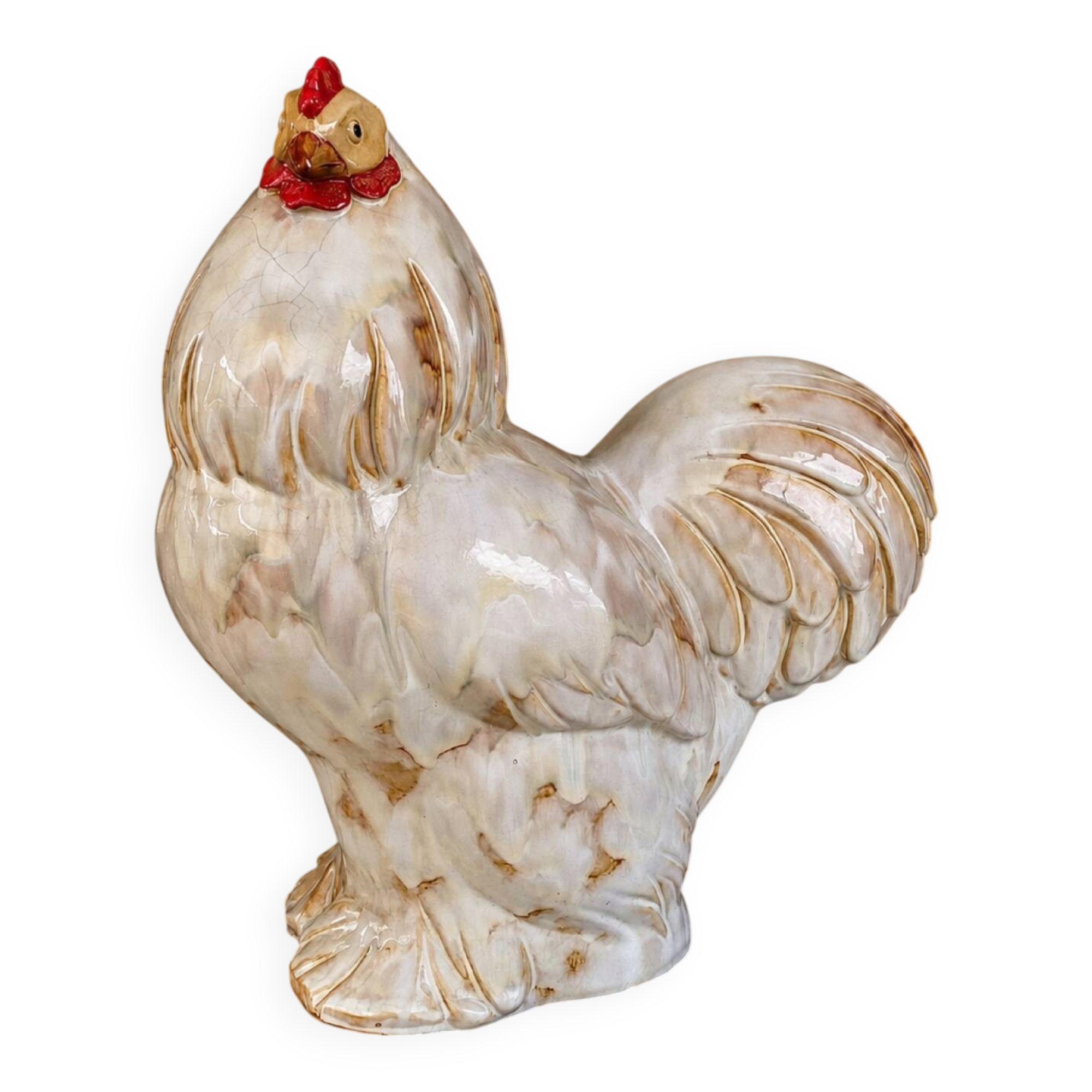Vintage glazed ceramic rooster