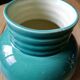 Emerald green ball vase