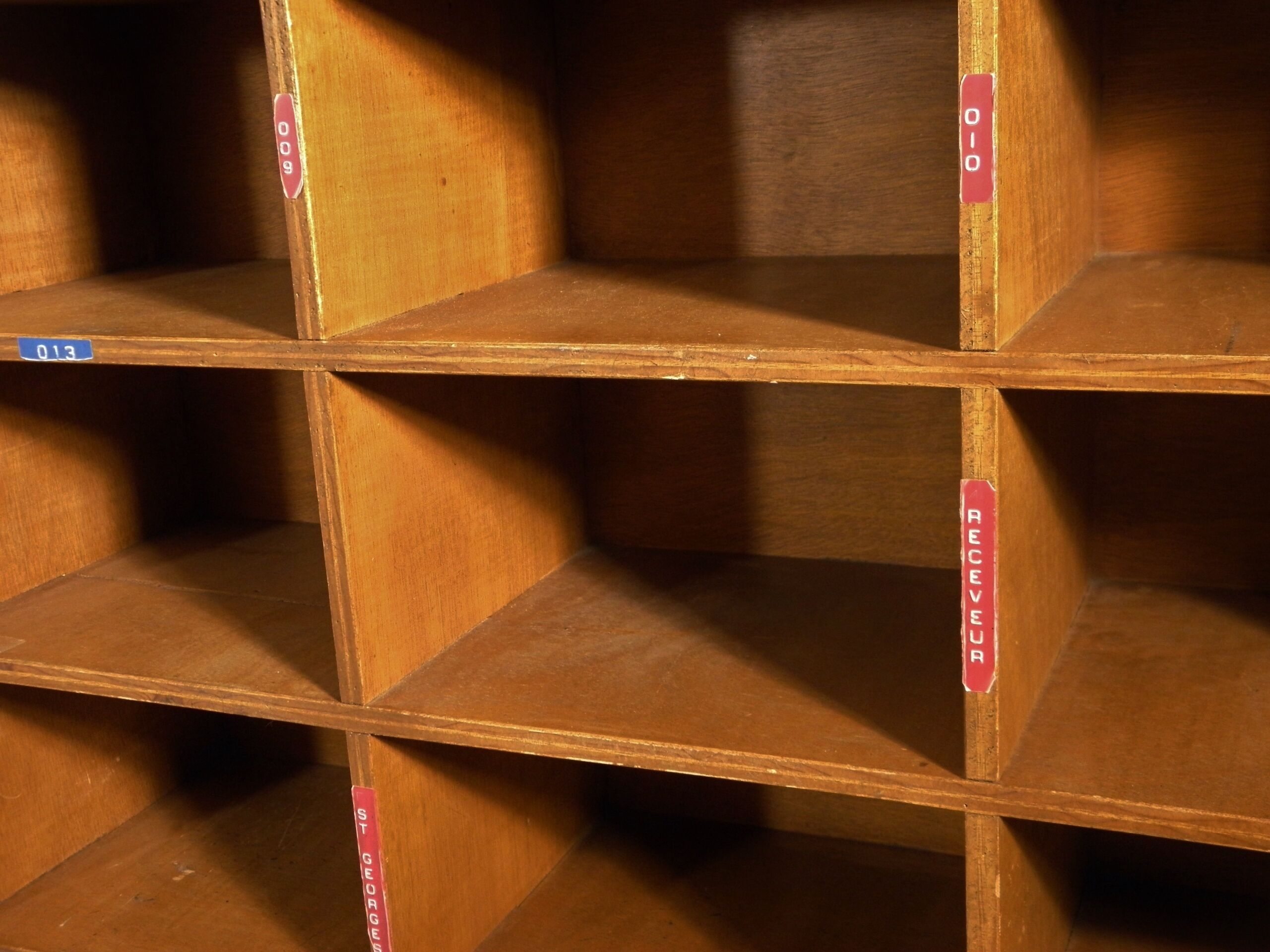 Former postal sorting bin