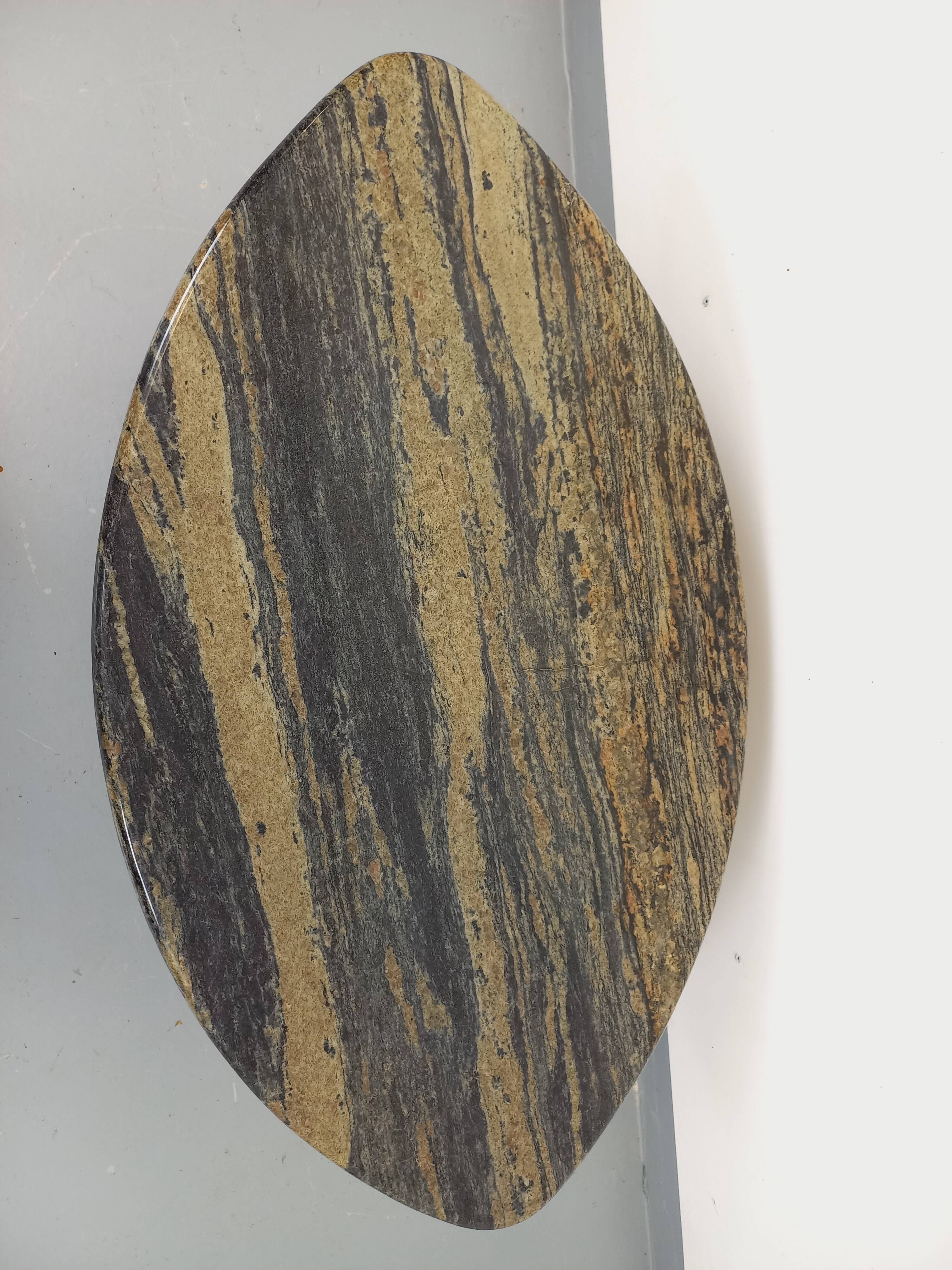 Vintage 70s Oval Marble Coffee Table