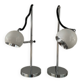 Paire de lampes Eyeball des années 80