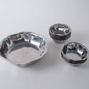 Set of stainless steel bowls, Italian design, 1980s, made in Italy