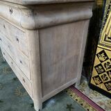 Chest of drawers in solid oak Louis Philippe aero erased 19th