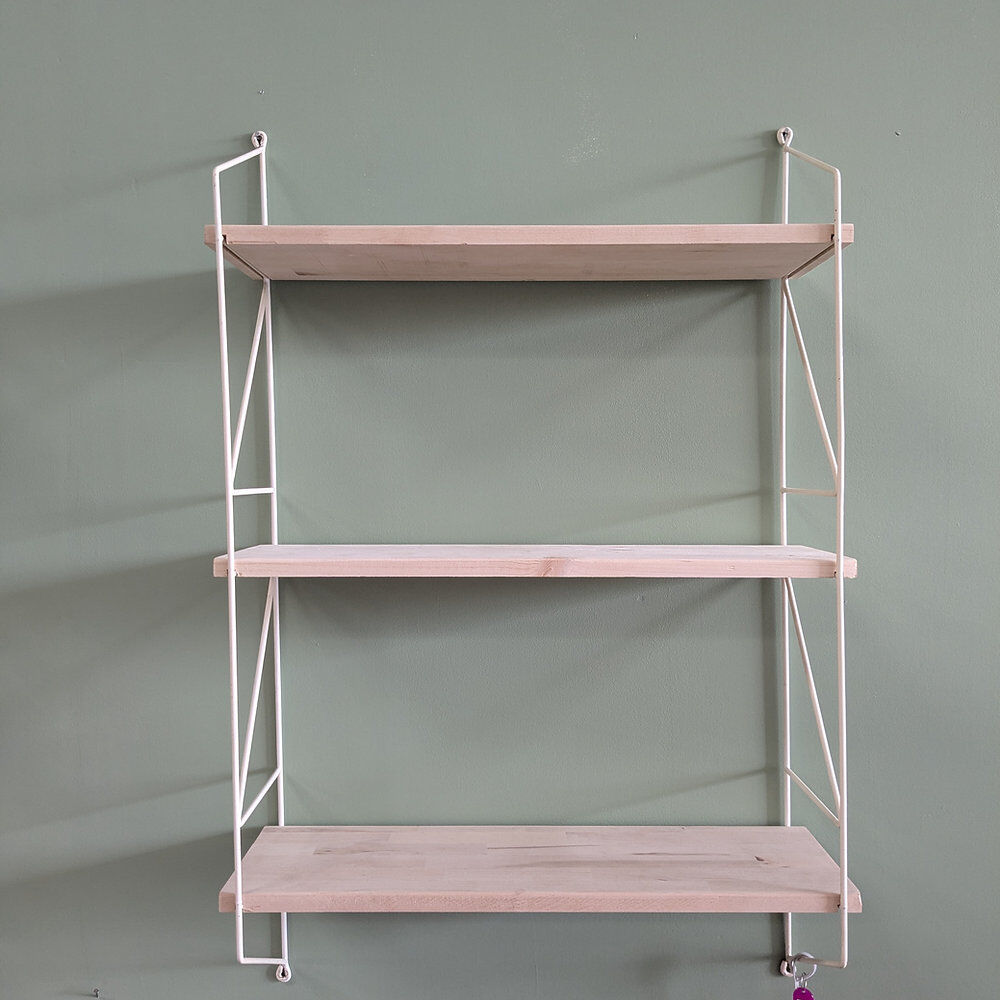 Étagère murale métal et bois