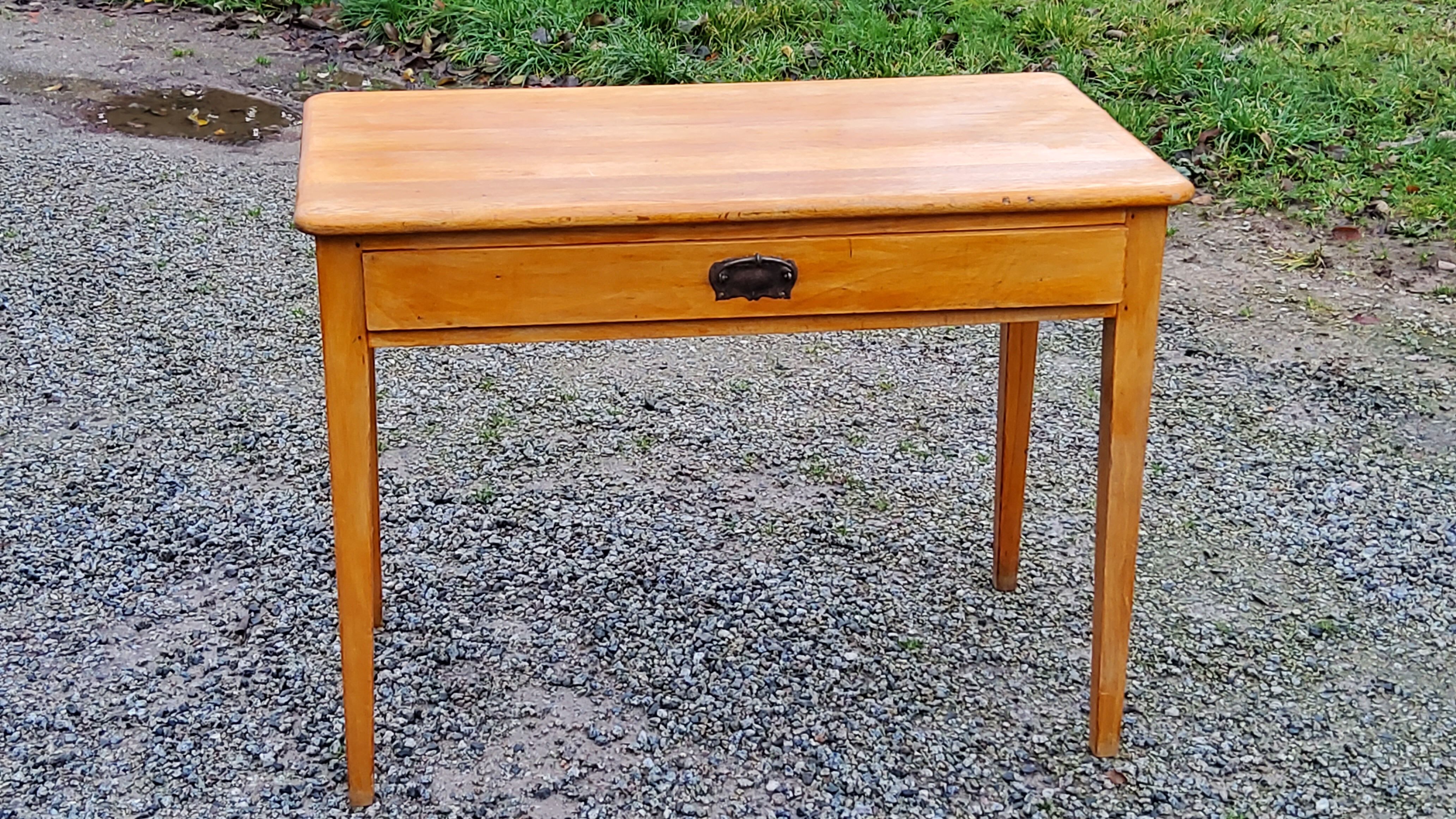Writing table oak desk feet bobbins from the 50s
