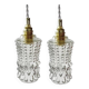 Lot de deux baladeuses en verre scandinave