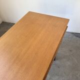 Modernist 50s oak metal desk