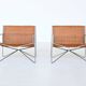 Pair of lounge chairs steel and rattan Gelderland The Netherlands 1964