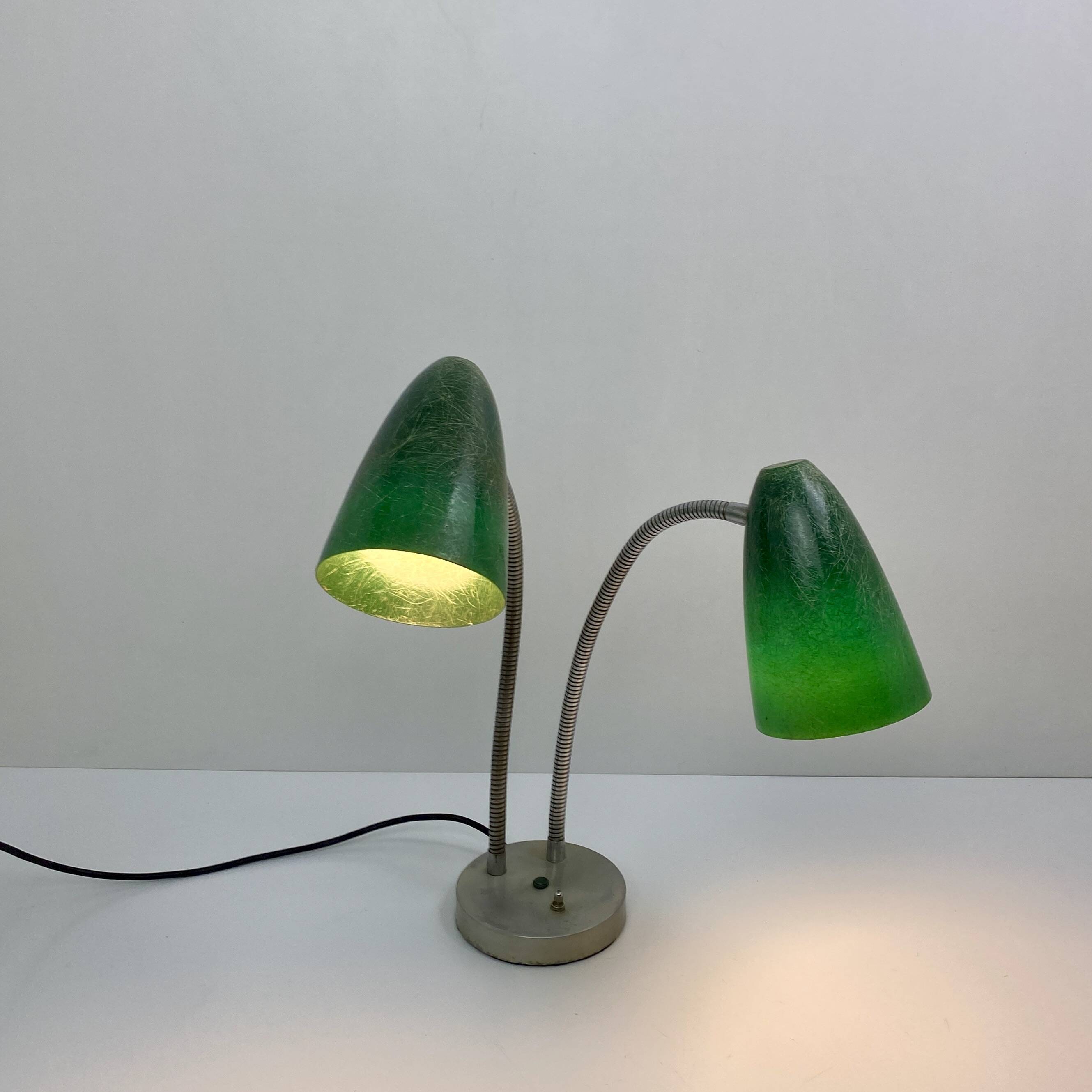 American double lamp, fiberglass, 1950, Prescoli