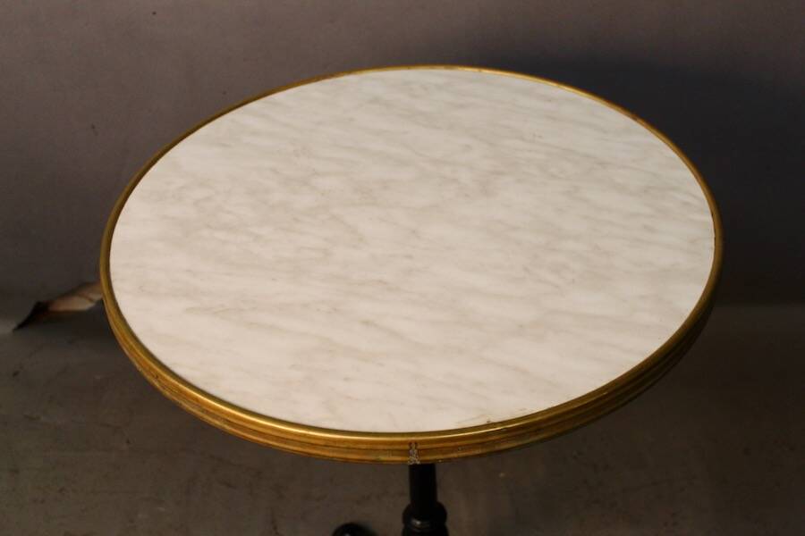 Bistro table with cast iron base