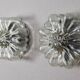 Ensemble de fleurs à bulles mid century modern germany cut glass flush mount set 60s