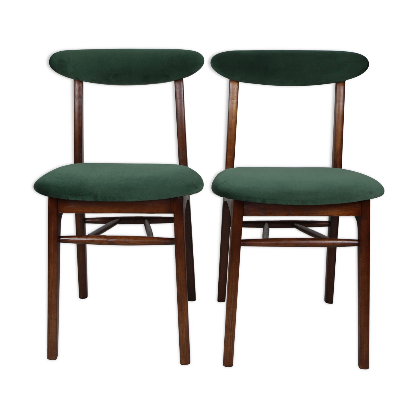 Vintage green Dining Chairs from Rajmund Halas, 1970s, Set of 2
