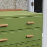 Renovated antique buffet – Herbarium Green (Libéron)