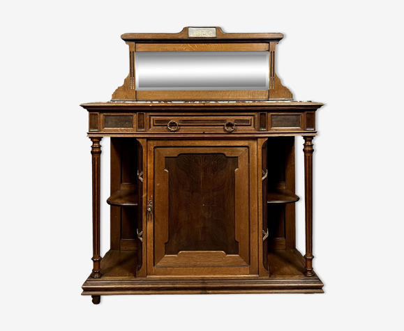 Buffet desserte style Louis XVI en chêne et acajou vers 1850