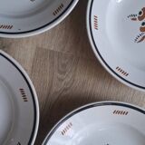 Set of 6 Luneville OOnon plates