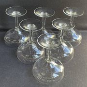 6 Coupes à champagne – Cristal taillé