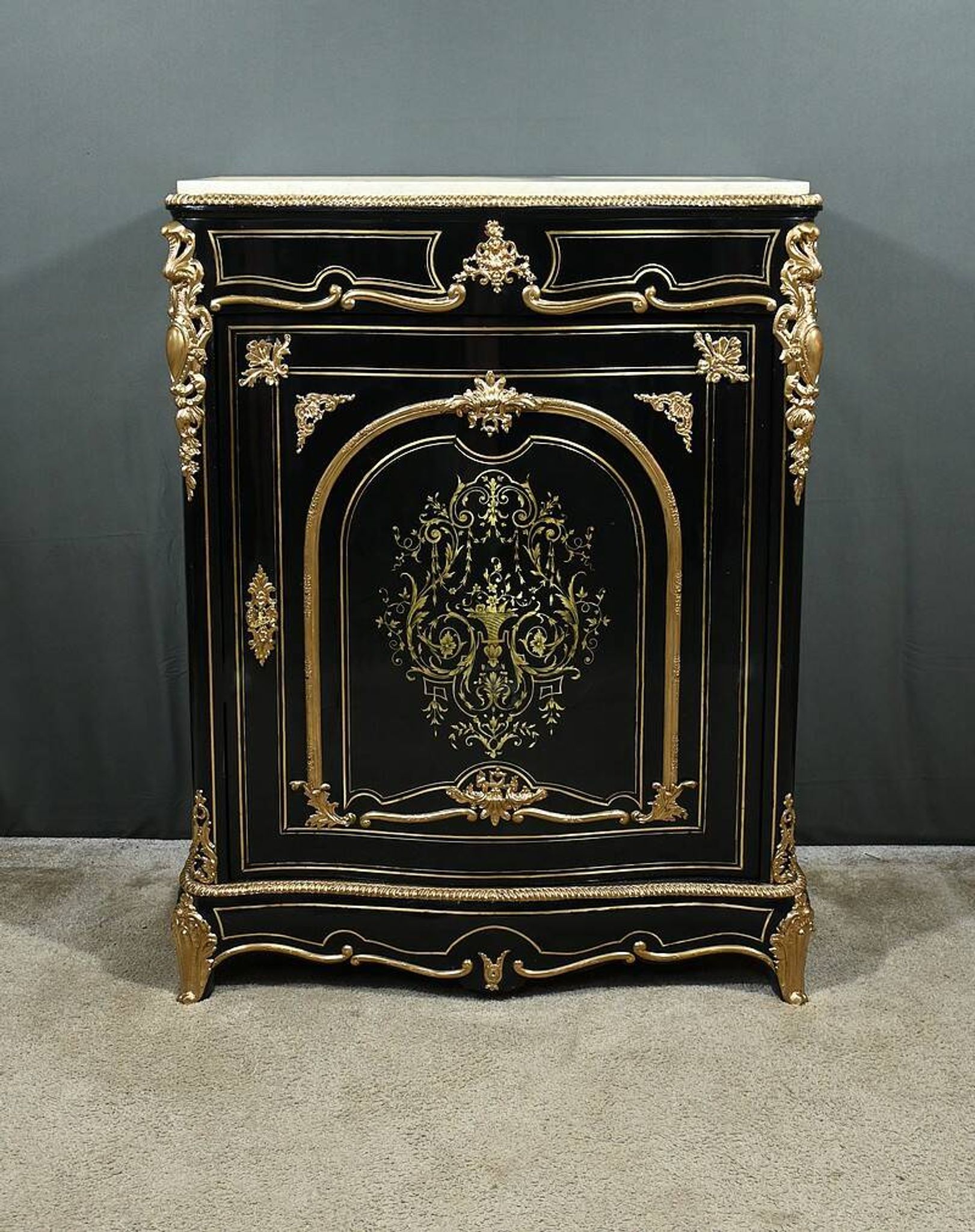 Support Furniture in Blackened Pear Wood, Napoleon III Period – Mid 19th Century