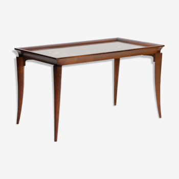 Art Deco mahogany coffee table by Baptistin Spade - France - circa 1930.