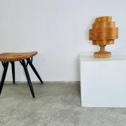 B-262 Pine Veneer Table Lamp By Hans-Agne Jakobsson For Ab Ellysett, Sweden, 1960S