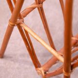 Mid century rattan magazine rack by Jan Kalous for ÚLUV, 1960´s, Czechoslovakia