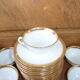 12 cups and limoges porcelain coffee saucers by A.Blin vintage Vierzon décor
