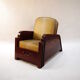 Paire de fauteuils Art Déco garniture style galuchat, circa 1930