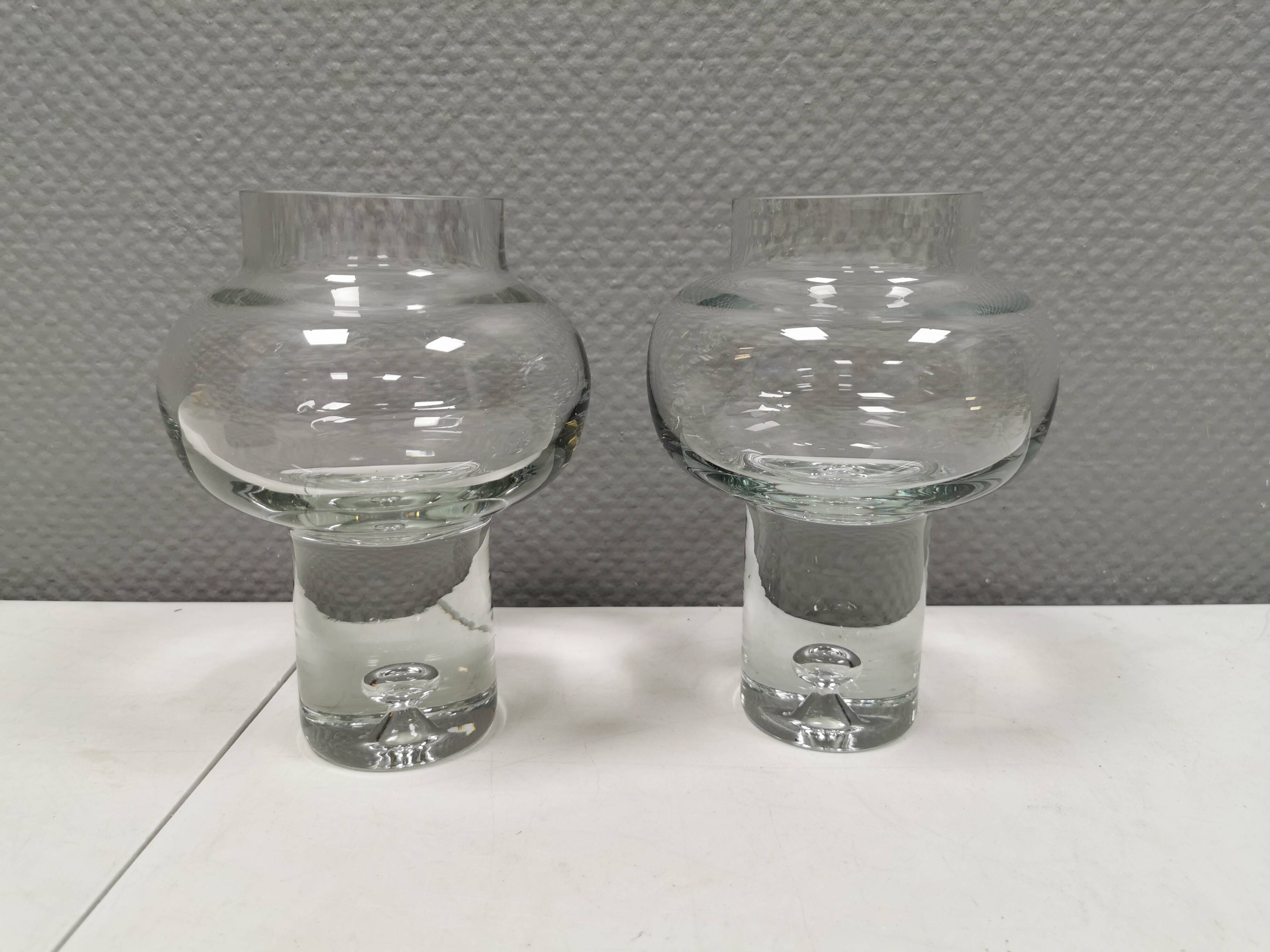 Two crystal glass vases from Polish Krosno glass