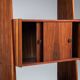 Italian bookcase with three shelves and storage