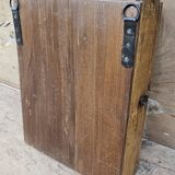 Old tribal wall display case in Burmese teak