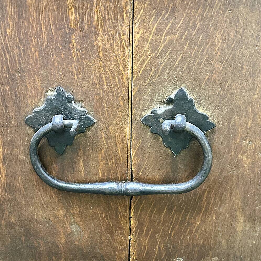 18th century German Baroque travel trunk – dated 1737 – with ebony inlay